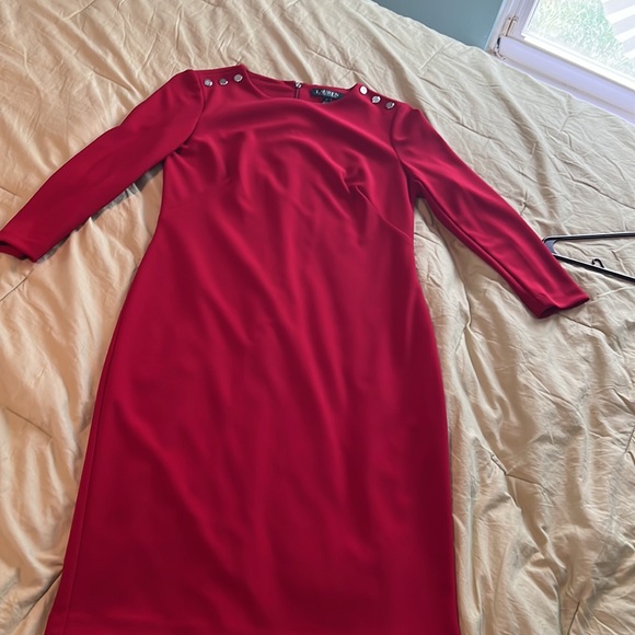 NWOT Lauren Ralph Lauren Red Dress - Picture 4 of 5